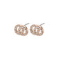 VICTORIA recycled crystal earrings rosegold-plated