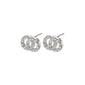 VICTORIA recycled crystal earrings silver-plated