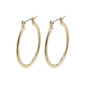 LAYLA large hoop earrings, gold-plated with click clasp, medium-sized for an elegant touch, ideal for enhancing personal style.