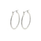 LAYLA medium hoop earrings, silver-plated with a click clasp, elegantly designed for effortless style. Perfect addition to any jewellery collection.