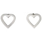 SOPHIA recycled tiny heart earstuds silver-plated