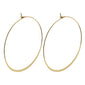 TILLY large hoop earrings, gold-plated, with a sleek, airy design and 50 mm size, ideal for a trendy, feminine look.