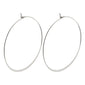 TILLY large silver-plated hoop earrings from Pilgrim, showcasing a sleek, airy design and bold 50 mm diameter for a fresh, feminine look.