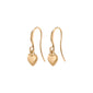 SOPHIA heart pendant earrings, gold-plated, featuring satin-matt hearts, perfect for both everyday and evening wear. Ideal for expressing love and style.