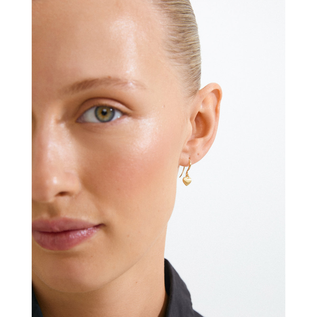 SOPHIA heart pendant earrings gold-plated