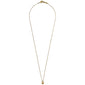 SOPHIA tiny heart pendant necklace, gold-plated, featuring a satin-matt finish on a delicate chain. Ideal for layering or wearing alone.