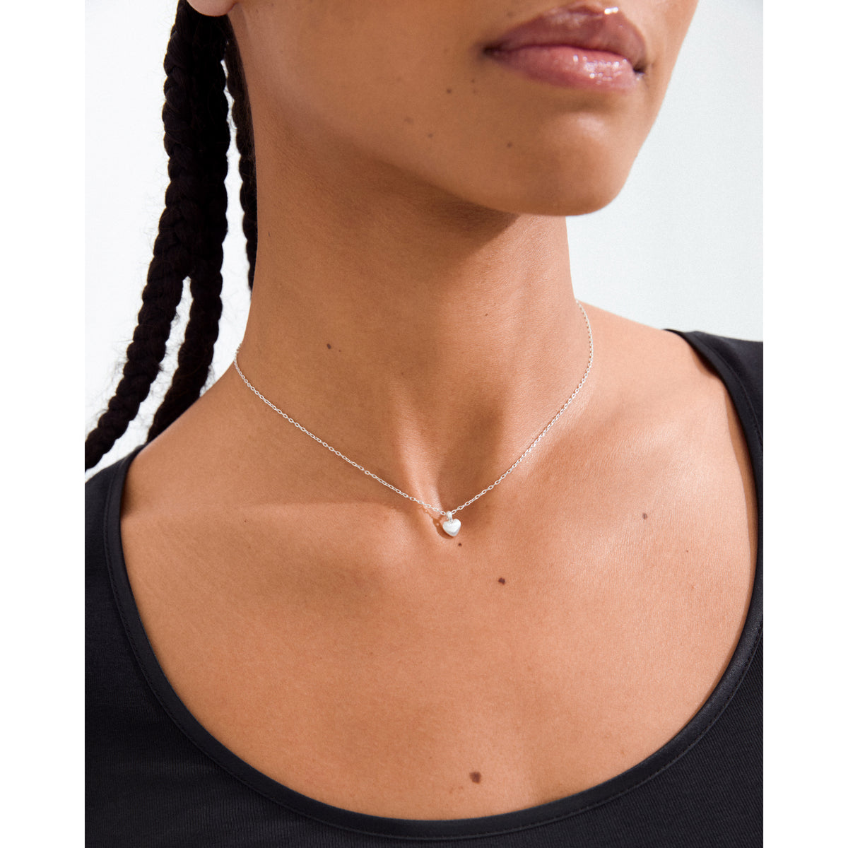 SOPHIA halsband med hjärthänge silverpläterat