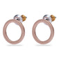 LIV earrings, rose gold-plated, sleek and minimalist, feature a harmonious blend of gold and silver tones, perfect for everyday wear.