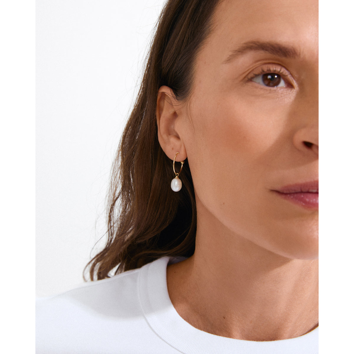 EILA pearl earrings gold-plated