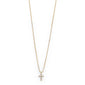 CLARA recycled crystal cross necklace gold-plated