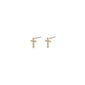CLARA recycled crystal cross earrings gold-plated