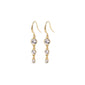 LUCIA crystal earrings gold-plated; three diamonds in a row for a glamorous, sparkling effect. Perfect for adding elegance to any look.