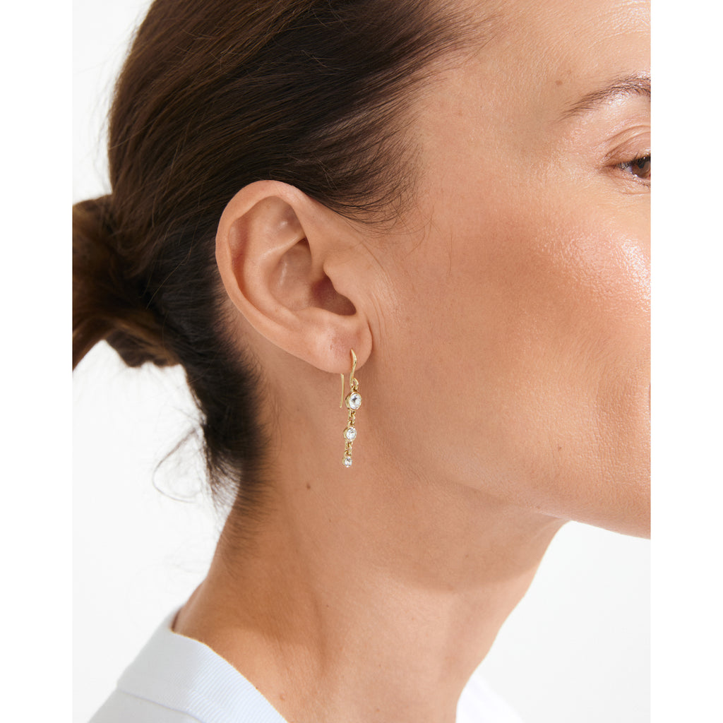LUCIA crystal earrings gold-plated