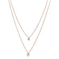 LUCIA recycled 2-in-1 crystal necklace rosegold-plated