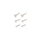 NORMA 3-in-1 set earrings, silver-plated, showcasing multiple nails symbolizing diverse stud sizes for versatile styling. Perfect for minimalist or layered looks.
