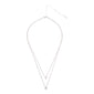 LUCIA recycled 2-in-1 crystal necklace silver-plated