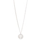 ELIN coin pendant necklace, silver-plated, features a Scandinavian-style round pendant with a tree silhouette on a 40 cm chain with a 9 cm extension.