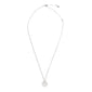 ELIN coin pendant necklace silver-plated features a round pendant with a cut-out tree design, paired with a 40 cm adjustable chain for a modern Scandinavian look.
