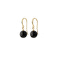 GOLDIE black earrings gold-plated