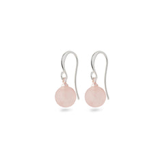 GOLDIE rosa øredobber sølvbelagt