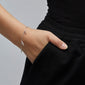 ANET crystal bracelet silver-plated on wrist, featuring pendants of faith, hope, love, and Preciosa crystals, embodying timeless Scandinavian design and style.