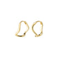 ALBERTE organic shape hoop earrings, gold-plated with a wavy, handcrafted design, offering a timeless, playful look suitable for stacking with other trendy pieces.