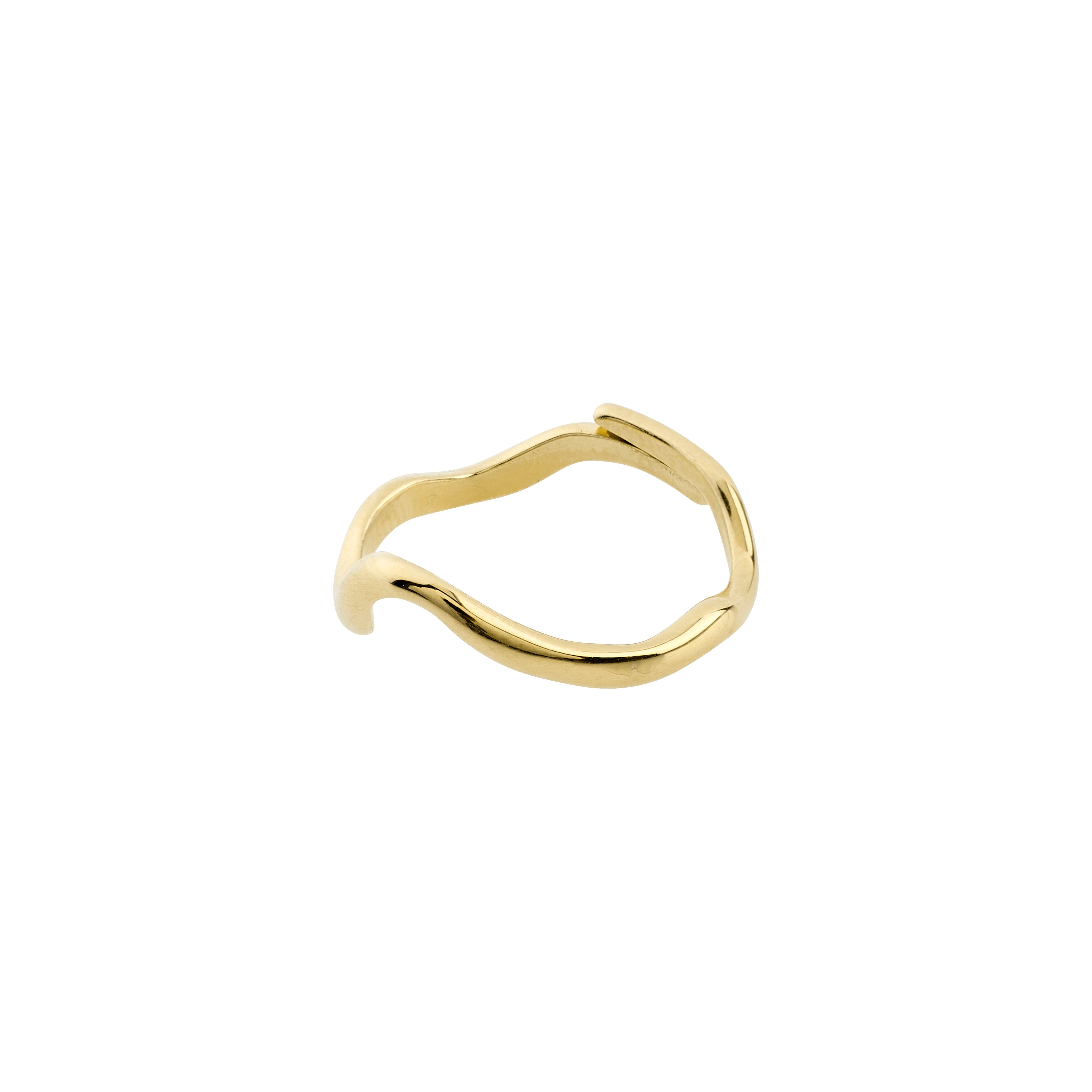 ALBERTE organic shape gold-plated ring with a minimalist, handcrafted design, perfect for trendsetters.