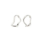 ALBERTE organic shape hoop earrings, silver-plated, featuring soft wavy designs inspired by nature, with a shiny, handcrafted appearance, perfect for autumn styling.