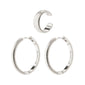 XENA recycled hoop og cuff earrings silver-plated