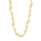 RAELYNN necklace gold-plated featuring organic links, embodying Pilgrim's spirit with a handcrafted look, 38 cm length plus 12 cm extension, made from 99% recycled material.