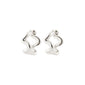 PENELOPE earrings silver-plated, featuring curvy, wavy hoops with a click clasp, crafted from 99% recycled materials, offering a chic, modern twist on classic design.