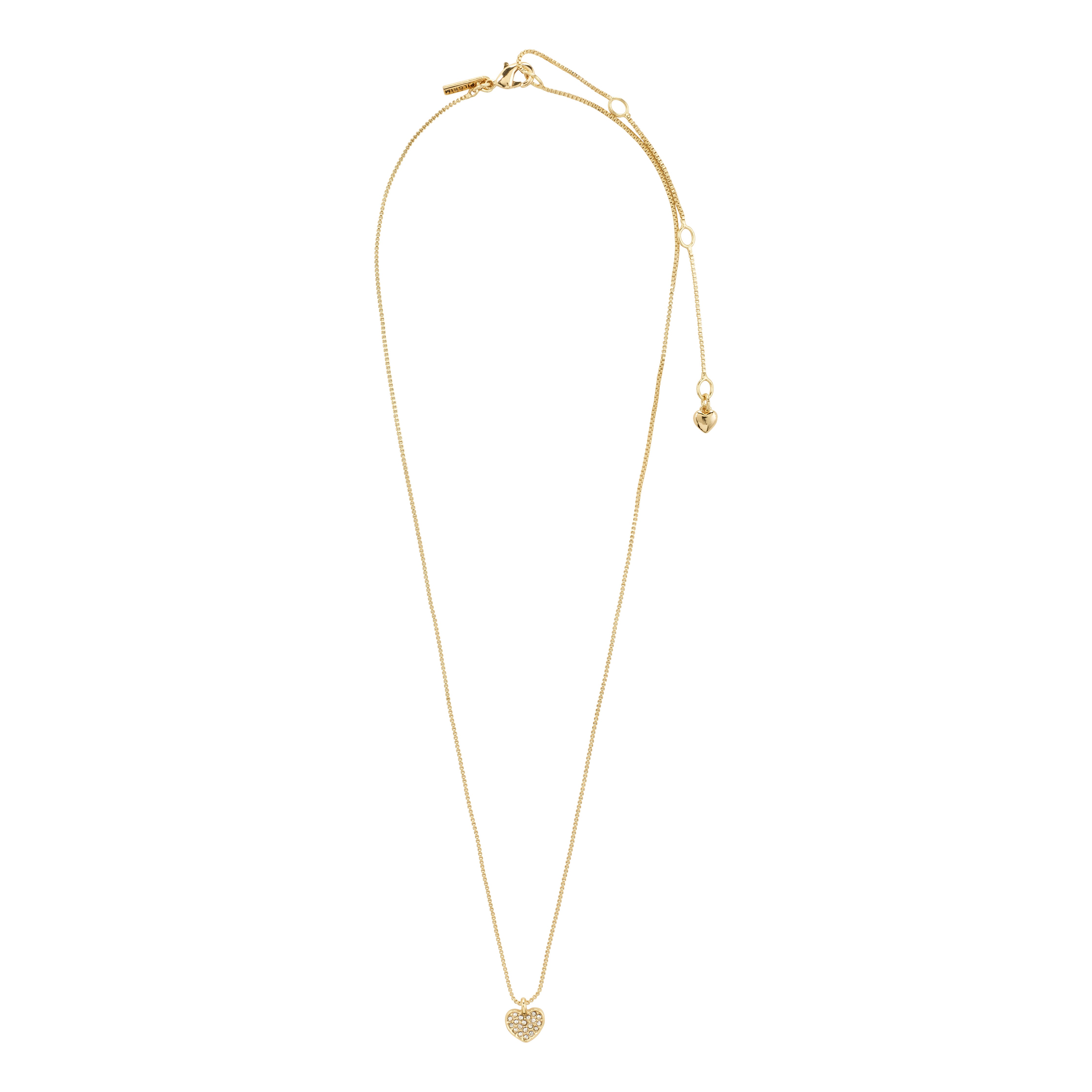 ネックレス・ペンダント August Harmony Heart Y-Drop Necklace BMH1766 Heart Necklaces from Pilgrim • Designed in Denmark