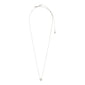 EMMETT necklace silver-plated with a small heart pendant encrusted with Preciosa crystals, designed for chic, minimalist, or layered looks, crafted from recycled materials.