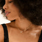 EMMETT necklace silver-plated with a heart pendant, encrusted with Preciosa crystals, offering a chic, eco-friendly accessory for everyday or special occasions.