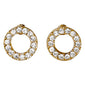 VICTORIA recycled crystal halo earrings gold-plated