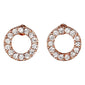 VICTORIA recycled crystal halo earrings rose gold-plated