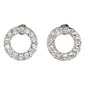 VICTORIA recycled crystal halo earrings silver-plated