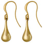 Gold-plated NATALIE earrings featuring a classic drop design with a 1.8 cm pendant, showcasing elegant craftsmanship and Scandinavian style.
