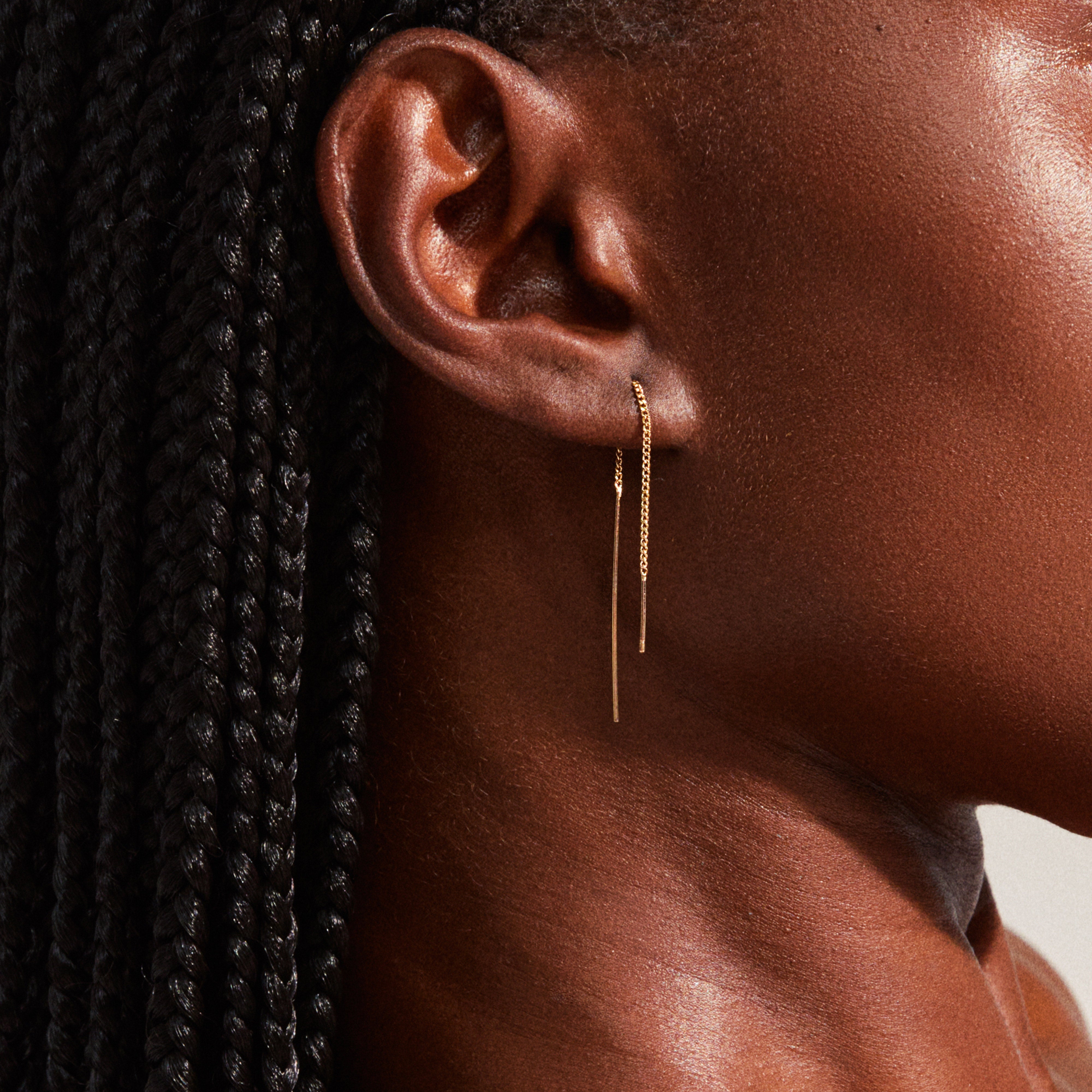 TAHOE Kettenohrringe, vergoldet