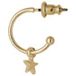 AVA recycled star hoop earrings gold-plated