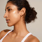 AVA star hoop earrings gold-plated, featuring semi-hoops with dainty star pendants, crafted for a sweet, feminine look. Perfect for versatile, stylish wear.