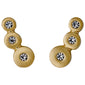 BELLA recycled crystal earrings gold-plated