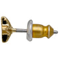 AVA star earrings gold-plated, featuring a satin-matt finish, close-up of metal craftsmanship, perfect for mixing and matching with other earrings.