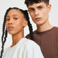 Young adults model AVA star hoop earrings, showcasing their sleek silver-plated design and star pendants, embodying a sweet and versatile style.