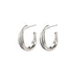 JENIFER recycled twirl hoop earrings silver-plated