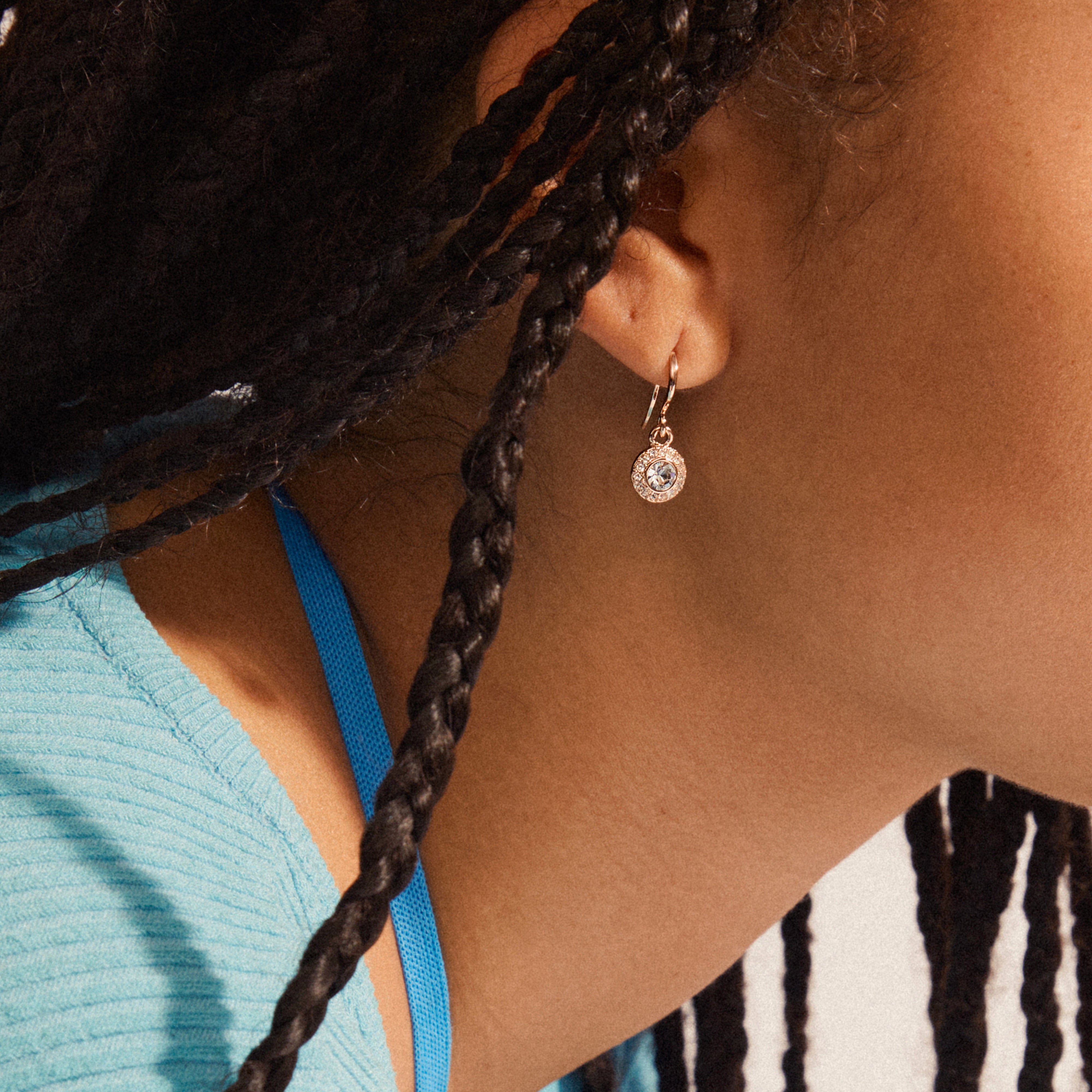 CLEMENTINE crystal earrings rosegold-plated