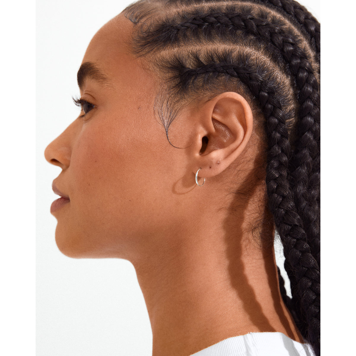 RAQUEL x-small hoops silverpläterade