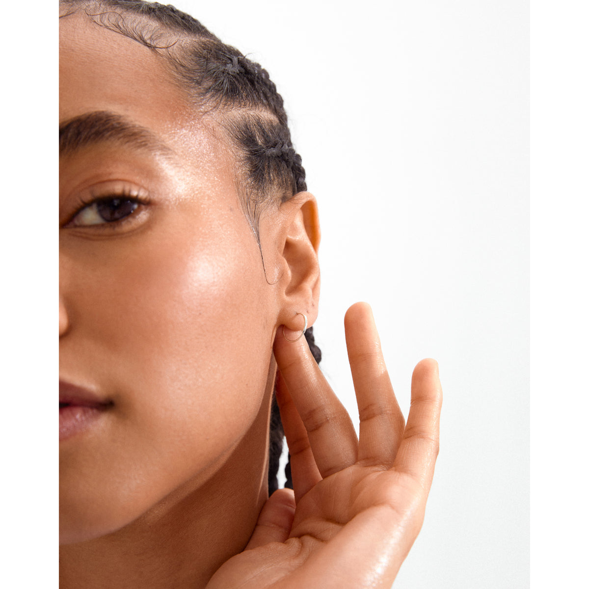 RAQUEL x-small hoops silverpläterade
