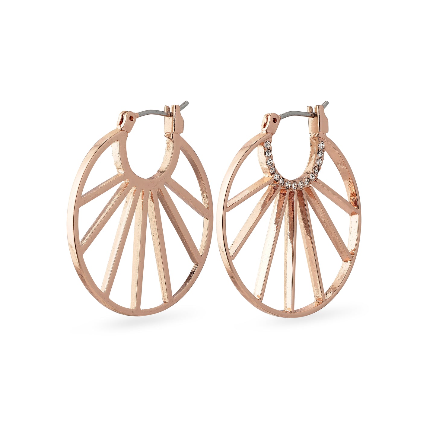 Earrings : Cassie : Rose Gold Plated : Crystal