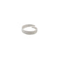 NOREEN ring silver-plated, features a broad, textured band with an industrial-inspired pattern, suitable for stacking or solo wear.